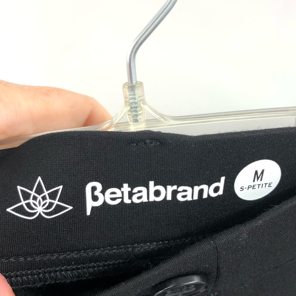 Betabrand Dress pant Yoga Pants Slim Leg Black Stretch Pull On Medium Petite - Picture 4 of 9